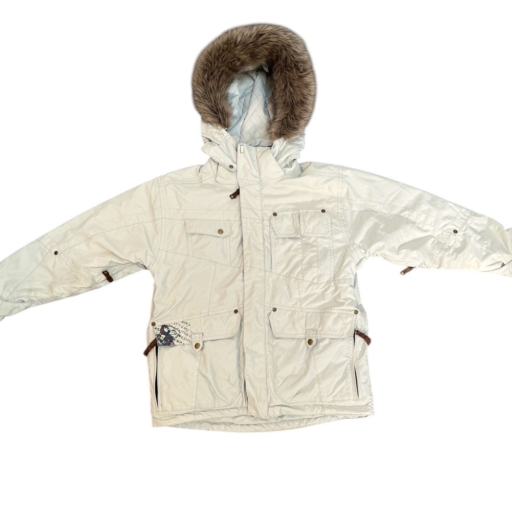 Obermeyer size 10 juniors ski and snowboard jacket with removable hood